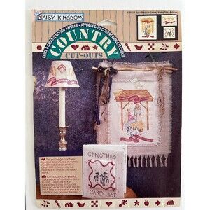 Vintage Daisy Kingdom Xmas Country Cut Outs No Sew Appliques. Joy Peace Love